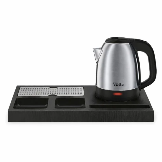 Електрическа кана Oliver Voltz с ПОДНОС OV51230Y, 1200W, 1л., Корпус неръжд. стомана, S/S