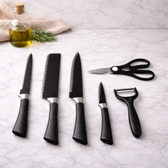 Промо комплект 3 в 1 – тави Voltz (24/26/28 см), тиган Rosberg и ножове BALI – 6 части