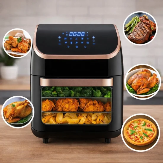 Stella Power Air Fryer Oven – 12 литра, 1800W мощност, фурна с горещ въздух