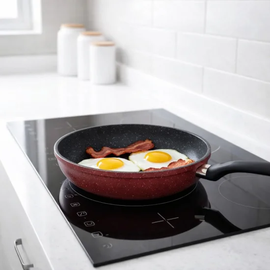 Промо комплект 3 в 1 – тави Voltz (24/26/28 см), тиган Rosberg и ножове BALI – 6 части